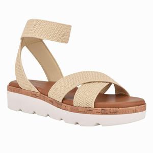 Nine West Bounce Flat Sandals - Brown - Ireland (CB1728395)